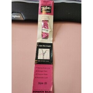 Vintage Talon Zipper Vintage NOS Hot Pink 9 inches Metal Neckline Style 25